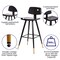 Flash Furniture Black LeatherSoft Barstools with Gold Tips, PK2 AY-S02-BK-GG - alternate 7